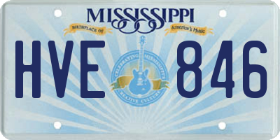 MS license plate HVE846