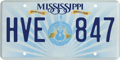 MS license plate HVE847