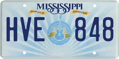MS license plate HVE848