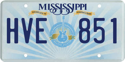 MS license plate HVE851