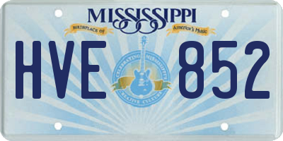 MS license plate HVE852