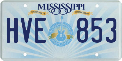 MS license plate HVE853