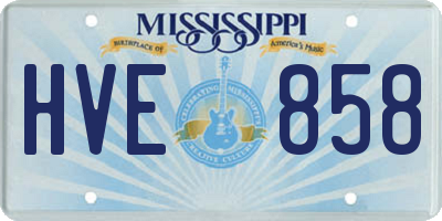 MS license plate HVE858