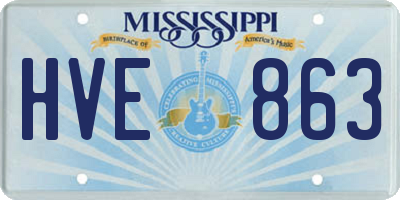 MS license plate HVE863