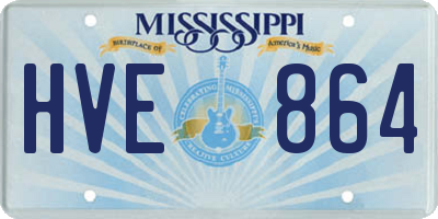 MS license plate HVE864