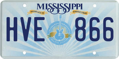 MS license plate HVE866
