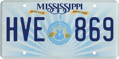 MS license plate HVE869