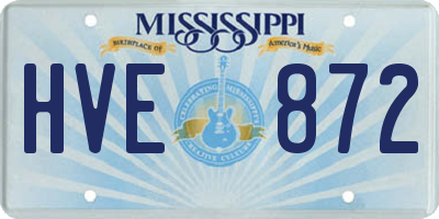 MS license plate HVE872