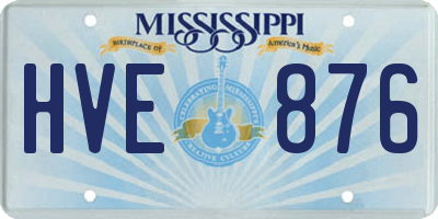 MS license plate HVE876