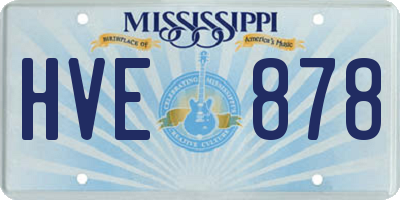 MS license plate HVE878