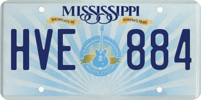 MS license plate HVE884