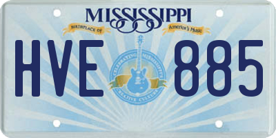 MS license plate HVE885