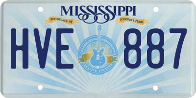 MS license plate HVE887