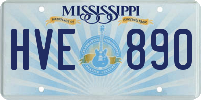 MS license plate HVE890