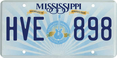 MS license plate HVE898