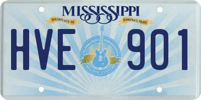 MS license plate HVE901