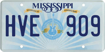 MS license plate HVE909