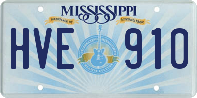 MS license plate HVE910