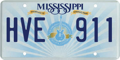 MS license plate HVE911