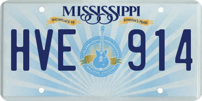 MS license plate HVE914
