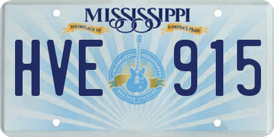 MS license plate HVE915