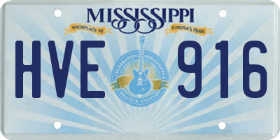 MS license plate HVE916