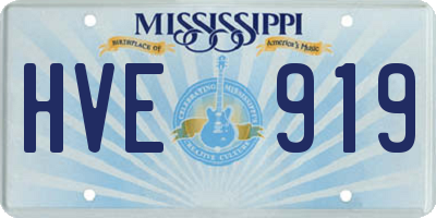MS license plate HVE919
