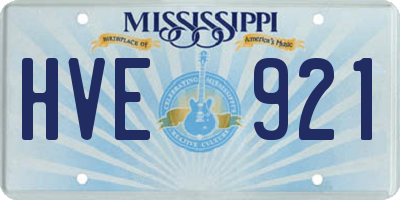 MS license plate HVE921