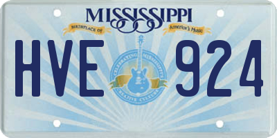 MS license plate HVE924