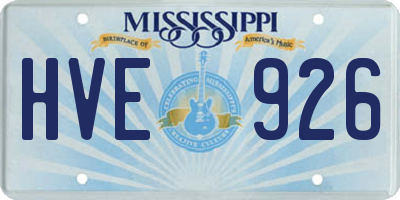 MS license plate HVE926