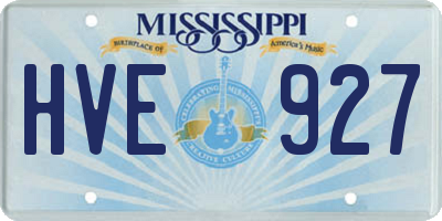 MS license plate HVE927