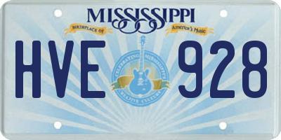 MS license plate HVE928