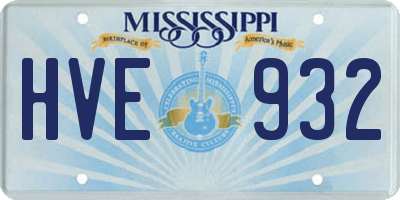 MS license plate HVE932