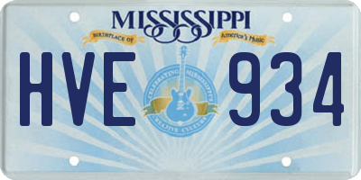 MS license plate HVE934