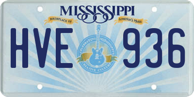 MS license plate HVE936