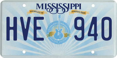 MS license plate HVE940