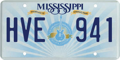 MS license plate HVE941