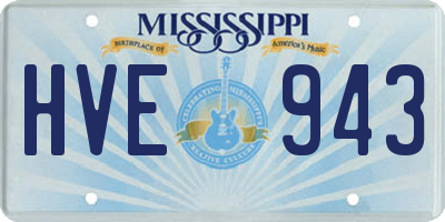 MS license plate HVE943