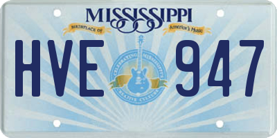 MS license plate HVE947
