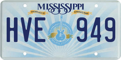 MS license plate HVE949