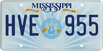 MS license plate HVE955