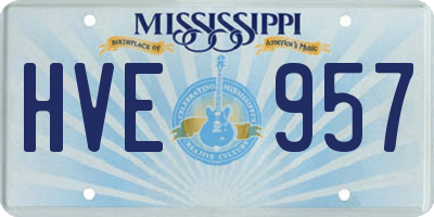 MS license plate HVE957