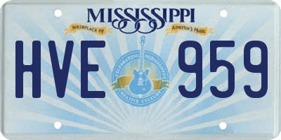 MS license plate HVE959