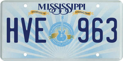 MS license plate HVE963