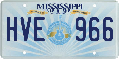 MS license plate HVE966