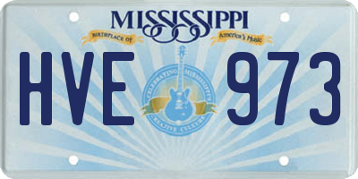 MS license plate HVE973