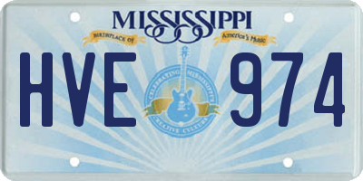 MS license plate HVE974