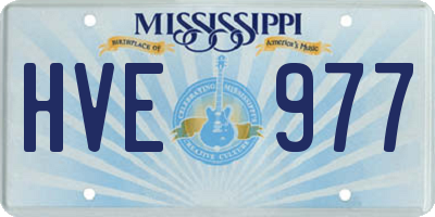 MS license plate HVE977