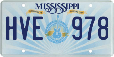 MS license plate HVE978
