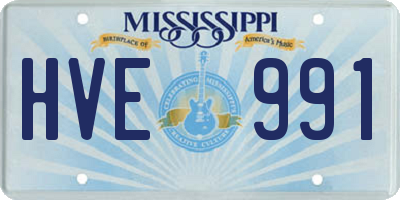 MS license plate HVE991